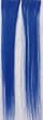 Hair Collection-12" Blue 100% Human Hair Clip in on Extensions - 1.75"widex2pcs