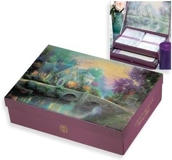 Thomas Kinkade's "Lamplight Manor" Painter of Light Note Card Stationery Set in Box
