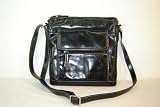 Giani Bernini Glazed Leather Organizer Handbag/Purse ~ Black In Color