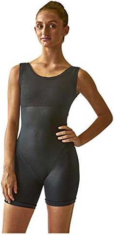 SteelCore Women's Empire Jacquard Short Unitard Medium Black