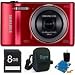 Samsung WB30F Smart Wi-Fi Digital Camera (Red) deluxe kit with a 8gb card, Digpro case and a cleaning kit.