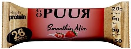 GoPuur - All Natural Protein Smoothie Mix - Strawberry - (Individual Serving)