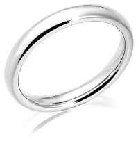 14k White Gold 3mm Comfort Fit Women's Wedding Band