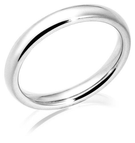 14k White Gold 3mm Comfort Fit Women's Wedding Band