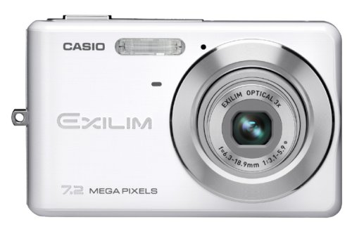 Casio EXILIM ZOOM EX-Z77 - Digital camera - compact - 7.2 Mpix - optical zoom: 3 x - supported memory: MMC, SD, SDHC - white
