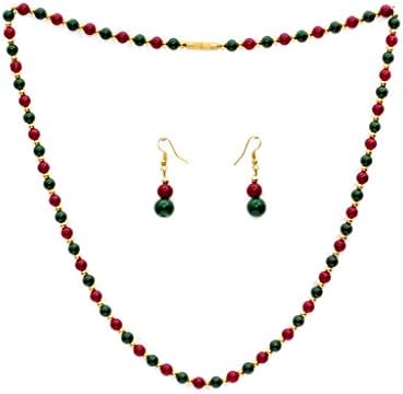 craftelephant Women's Indian Traditional Beads Necklace 58.42Cm Length Multicolour