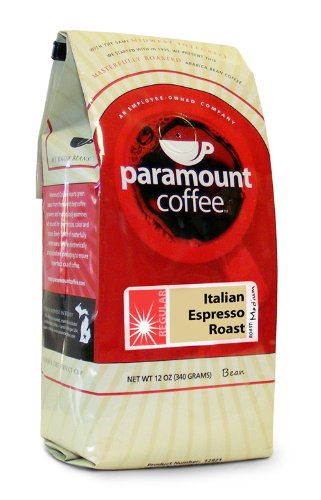 Paramount Coffee Italian Espresso Roast, Bean, 12-Ounce (Pack of 2)