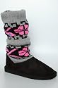 Sugar The Poncho Snowflake Sweater Boot in Black,Shoes for Women