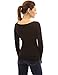 PattyBoutik Women's V Neck Crochet Lace Inset Long Sleeve Blouse