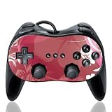 Design Skins for Nintendo Wii Classic Controller Pro - Pink Flower Design Folie