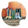 Western Boots Carsters - Coasters for Your Car