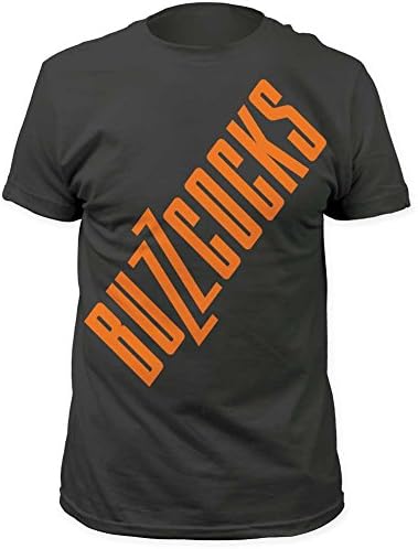 Buzzcocks - Mens Logo Fitted Jersey T-Shirt, Large, Charcoal
