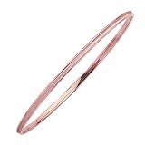 Fancy 14K Rose Gold Bangle ( Length 8 Inch )