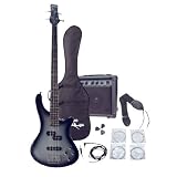 PylePro PGEKT50 Professional Full Size Electric Bass Guitar Package with Amplifier