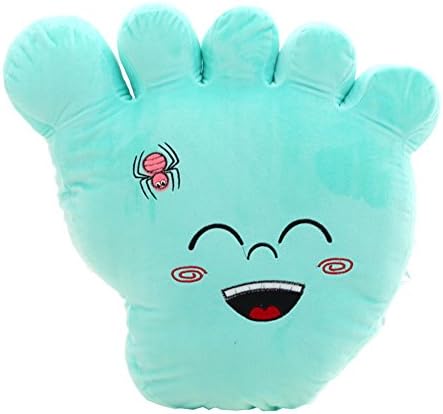 Corner Box Creative Cartoon Cute Plush Toy Doll Pillow Foot Pattern (Light Green)