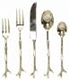 Decorative Stainless Steel Twig Flatware 5pc Place Setting