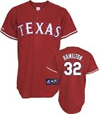 Josh Hamilton Jersey: Youth 2010 Majestic Alternate Red Replica #32 Texas Rangers Jersey - Medium (10-12)