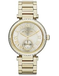 Michael Kors MK5867 Skylar Champagne Glitz Dial Gold Bracelet Women Watch NEW