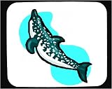 Decorated Mouse Pad With Dolphin Spots Fin Swimming Ocean