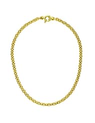 14KT Yellow Oval Link 7mm Necklaces Length = 16