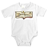 Onesie with Michigan, Detroit, sign, banner, advertisement