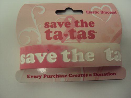 Rubber Wristband Save the Tatas Bracelet Pink White Marble with White Writing Rubber Wristband Save the Tatas Bracelet Pink White Marble with White Writing