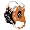 Black/Orange/White