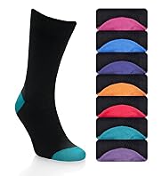7 Pairs of Freshfeet Cotton Rich Contrast Heel and Toe Sock with Silver Technology