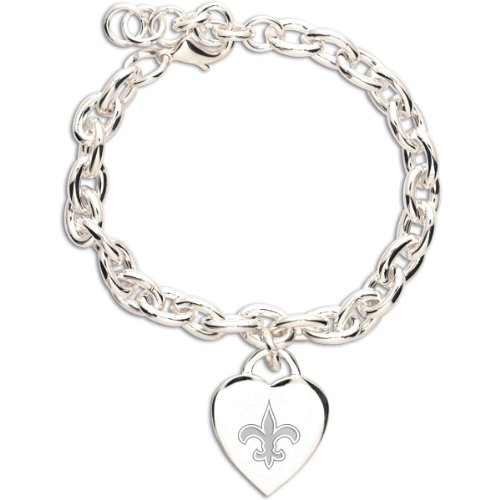 NFL New Orleans Saints Heart-Charm Bracelet