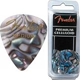 Fender 351 Premium Celluloid Guitar Picks, 12 Pack, Abalone, Medium