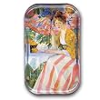 Young Lady with Parasol - Rectangle Glass Paperweight (2-1/2" x 4" x 1")