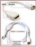 PTC Premium Mini-DVI to HDMI adapter - for iMac (Intel Core Duo), MacBook, and 12-inch PowerBook G4