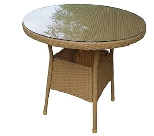 Amazon.d
e: Gartentisch Balkontisch rund, Rattantisch ...