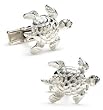 Sterling Turtle Cufflinks - Animal Themed Formal Wear - Cufflinks