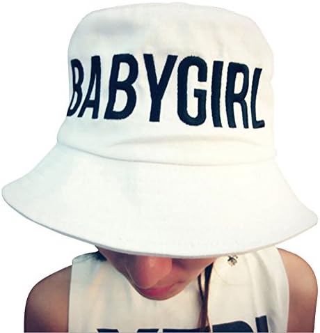 Keral Blends Babygirl Letter Embroidered Bucket Hat Women Cap_White