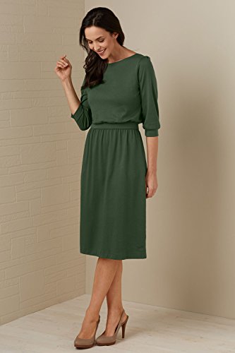 Fair Indigo Organic Fair Trade Blousy Boat Neck Dress