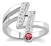 18k White Gold or Yellow Gold Round Tourmaline and Diamond Ring