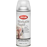 Krylon 1306 Workable Fixatif Spray Clear, 11-Ounce Aerosol