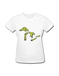 Apparel: SusanMarket Womens Great Lakes Cotton Round Collar T Shirt,XL,White