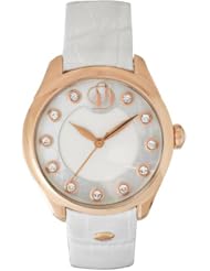 Project D PDS012-W-41 Ladies White Rose Gold Watch