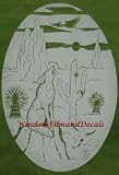 Southwest Scene Etched Window Decal Vinyl Glass Cling - 10.5 x 16