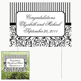 Personalized Classic Black   White Yard Sign Party Decorations   Yard Stakes