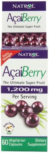 Natrol AcaiBerry 1200mg Vegetarian Capsules, 60-Count by Natrol AcaiBerry