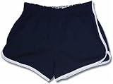 Adult Womens Retro Cut Sport Shorts Navy Blue
