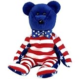 TY Beanie Baby - LIBERTY the Bear (Blue Head Version)
