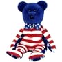 TY Beanie Baby - LIBERTY the Bear (Blue Head Version)