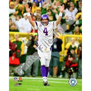 Brett Favre Vikings Arms Raised 8x10 Photo