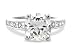 2.55 Ct 14k Cushion Cut Diamond Ring (2.00 Ct GIA Certified Ctr Stone F/VS2)