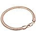 Trendsmax 6mm Braided Foxtail Rose Gold Plated Bracelet Unisex Womens Girls Boys Mens Chain