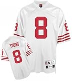 San Francisco 49ers NFL Jersey Steve Young #8 White Throwback Jersey Size 52
